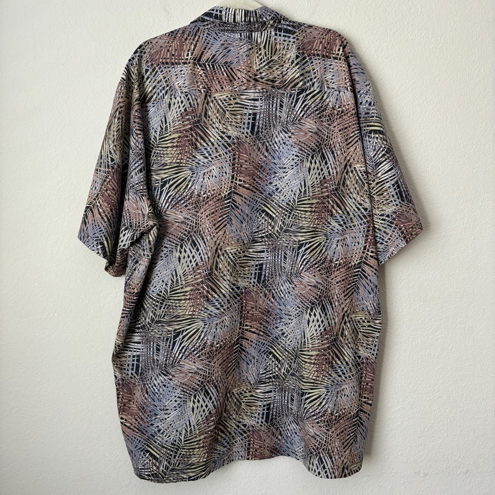 Tori Richard 2XT Hawaiin Aloha Leaf Print Cotton Lawn Shirt - Picture 9 of 11